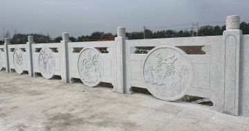 九江芝麻白河道栏杆 石材栏杆