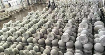 九江芝麻白圆球 石球 挡车球