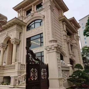 九江黄金麻别墅外墙异形定制