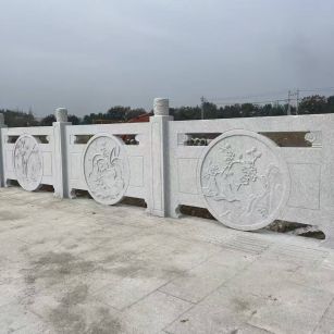 九江芝麻白河道栏杆 石材栏杆