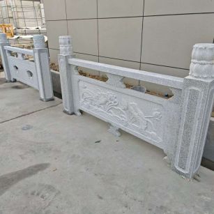 九江芝麻白河道栏杆 石材栏杆