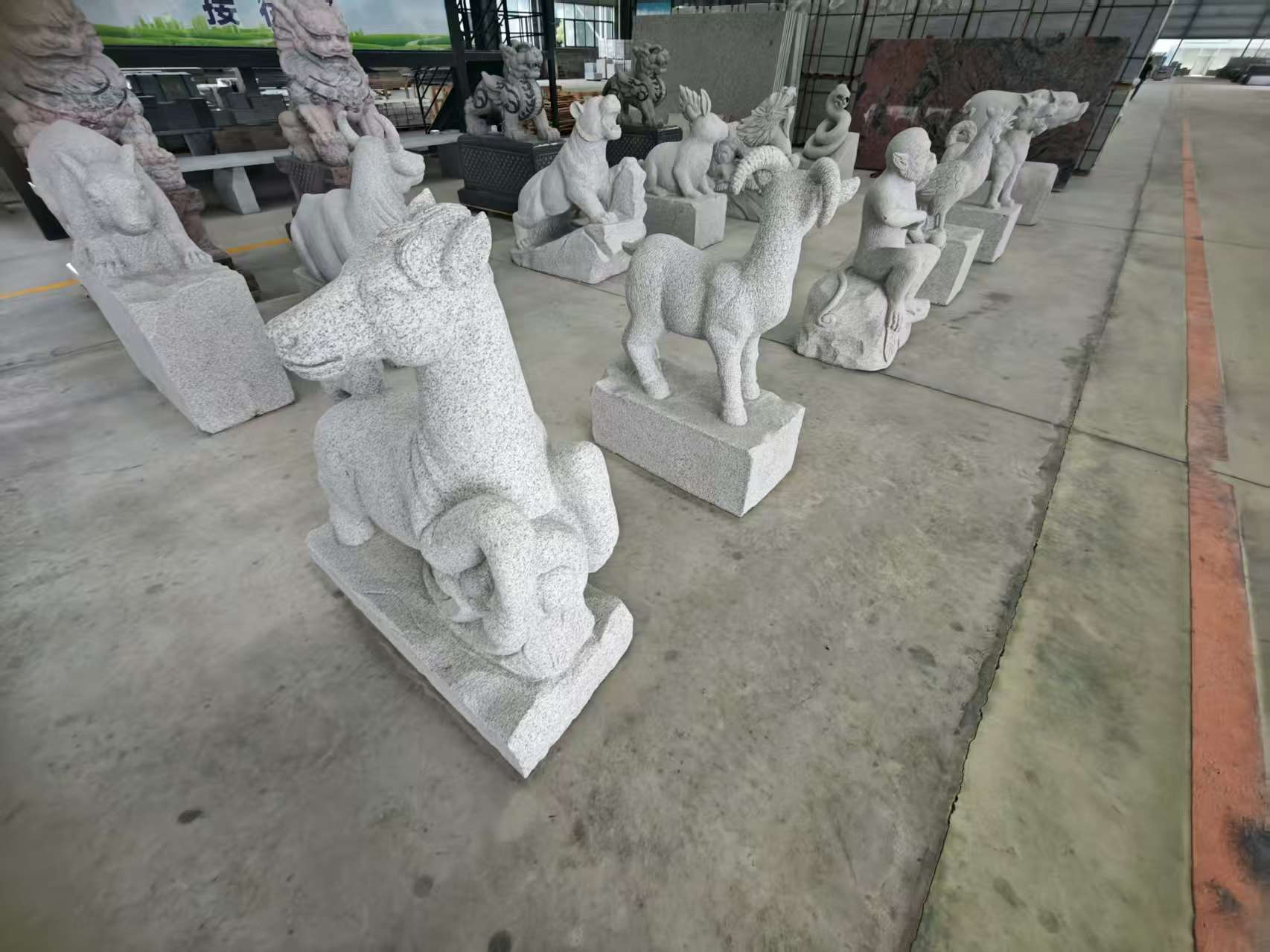 九江芝麻白雕刻 十二生肖 异形雕刻