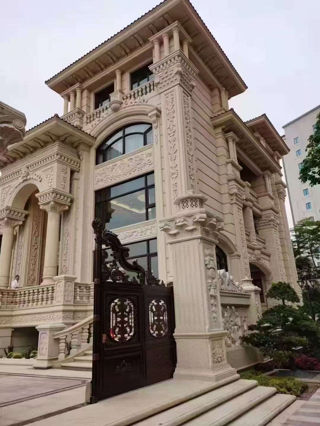 九江黄金麻别墅外墙异形定制