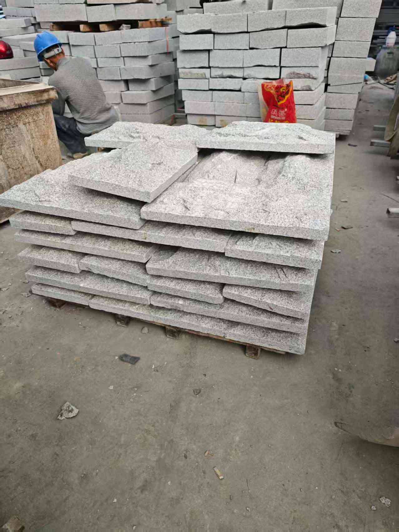 九江芝麻白蘑菇石，自然面