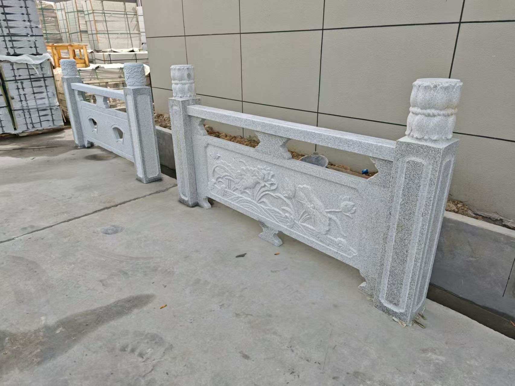 九江芝麻白河道栏杆 石材栏杆