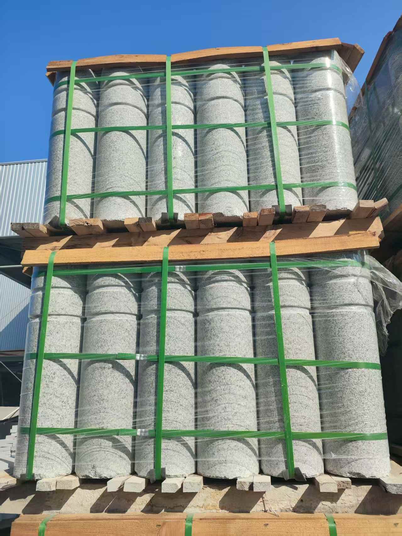 九江挡车柱芝麻白 挡车石